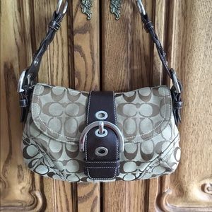 Coach Soho Mini Signature Buckle Flap Shoulder Bag